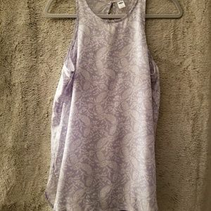 Pale purple patterned lightweight tank